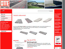 Tablet Screenshot of otte-beton.de